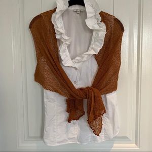 Knitted Soft Brown/Rust Shawl